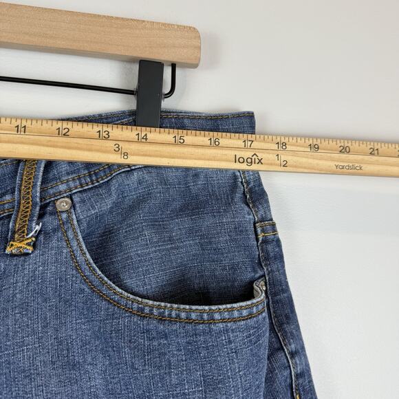 RocaWear Baggy Denim Shorts 38 Embroidered Pockets Hip Hop Streetwear Y2K - Picture 5 of 9